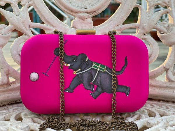 Miniature Hand Painted Elephant in Pink