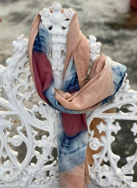 Multi-Colored Vegetable Hand Dyed Wool Stole