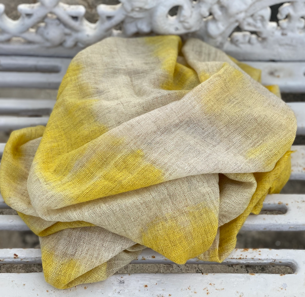Marigold Vegetable Hand Dyed Wool Stole