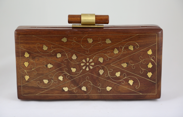 Sheesham Wood Inlay Clutch