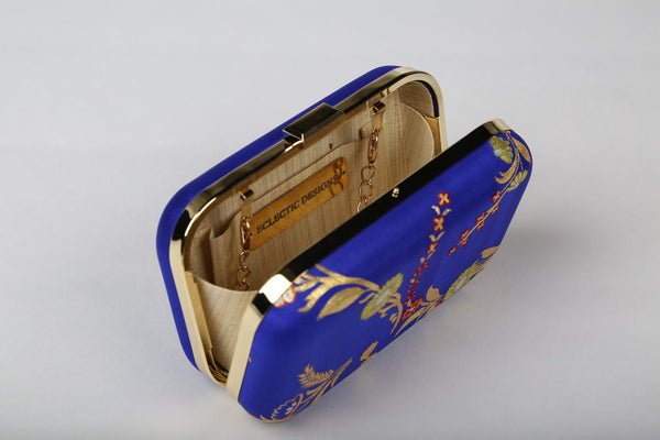 Hand Embroidered Aari Banarasi Blue Veil