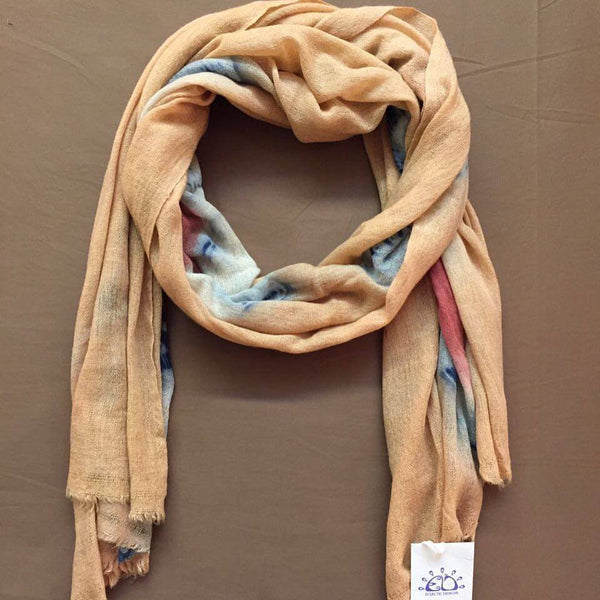 Multi-Colored Vegetable Hand Dyed Wool Stole