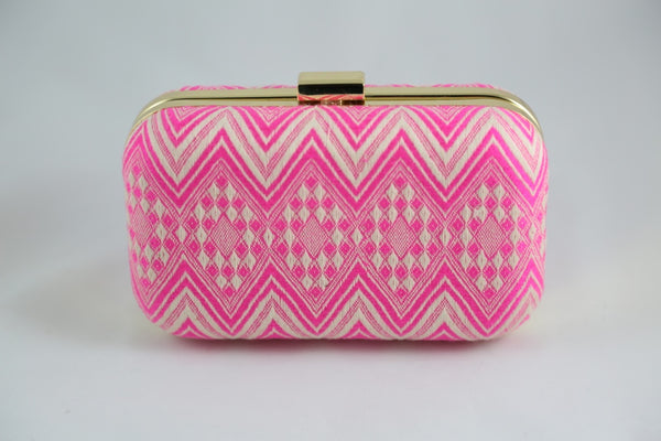 Pink Waves Woven Fabric