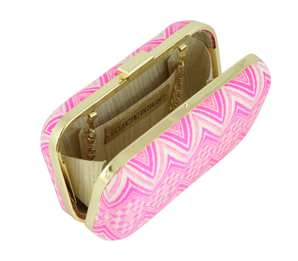 Pink Waves Woven Fabric