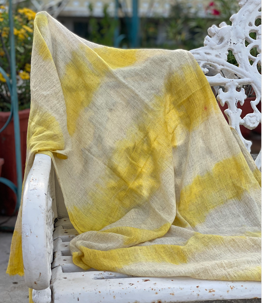 Marigold Vegetable Hand Dyed Wool Stole