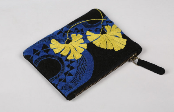 GeoFloral Patterned Money Pouch